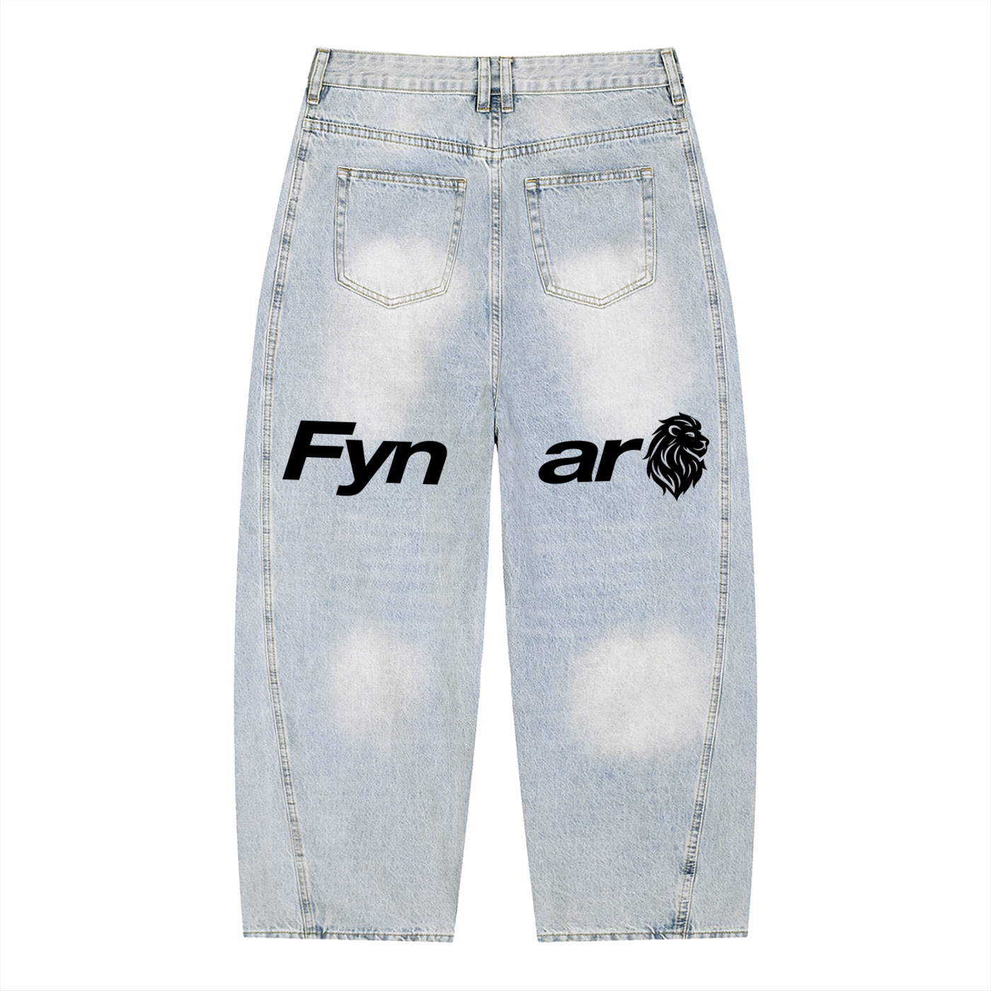 Men's Vintage Wash Sunfade Barrel Leg Jeans