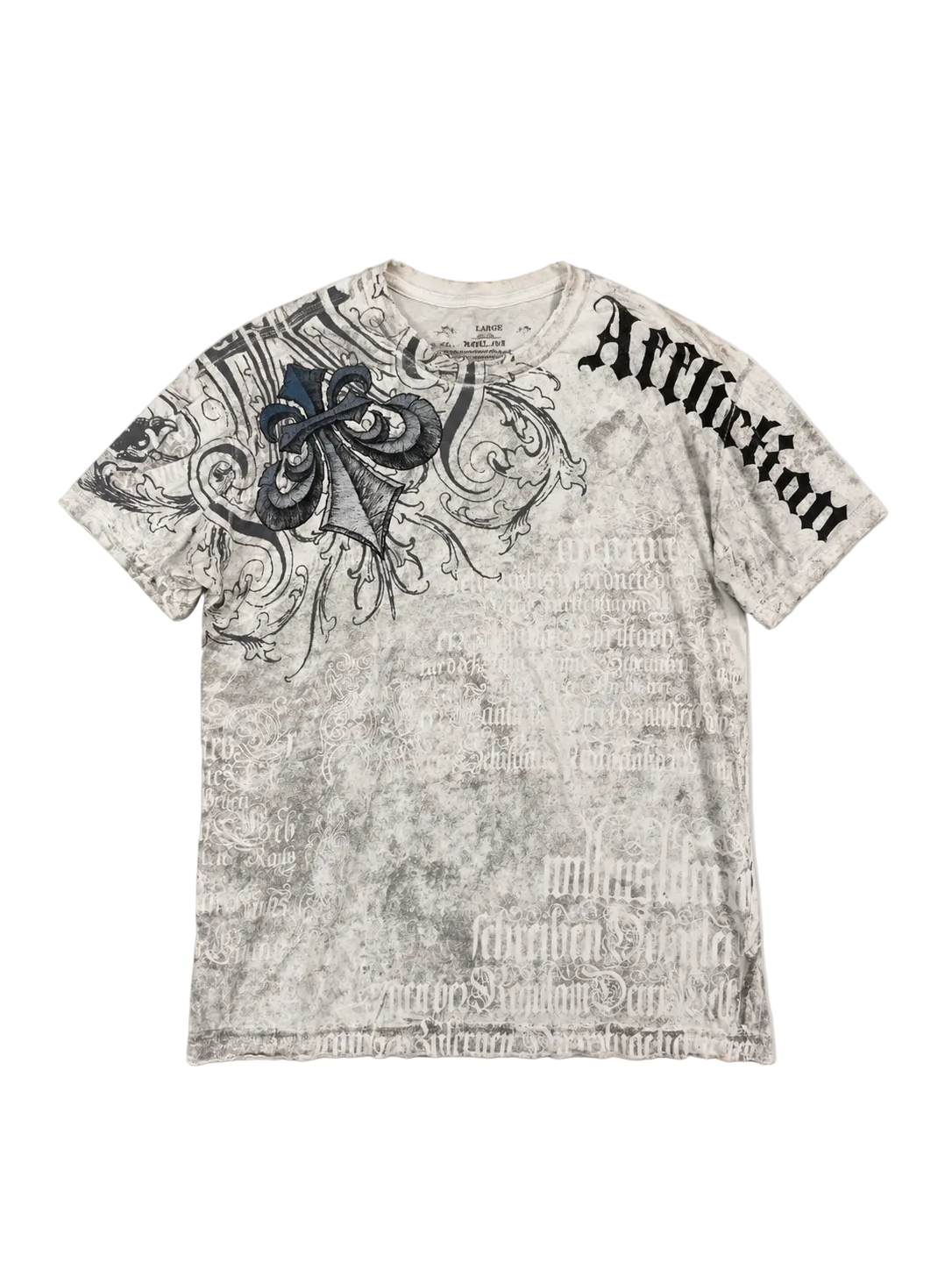AFFLICTION GHOST SCRIPT FLEUR TEE