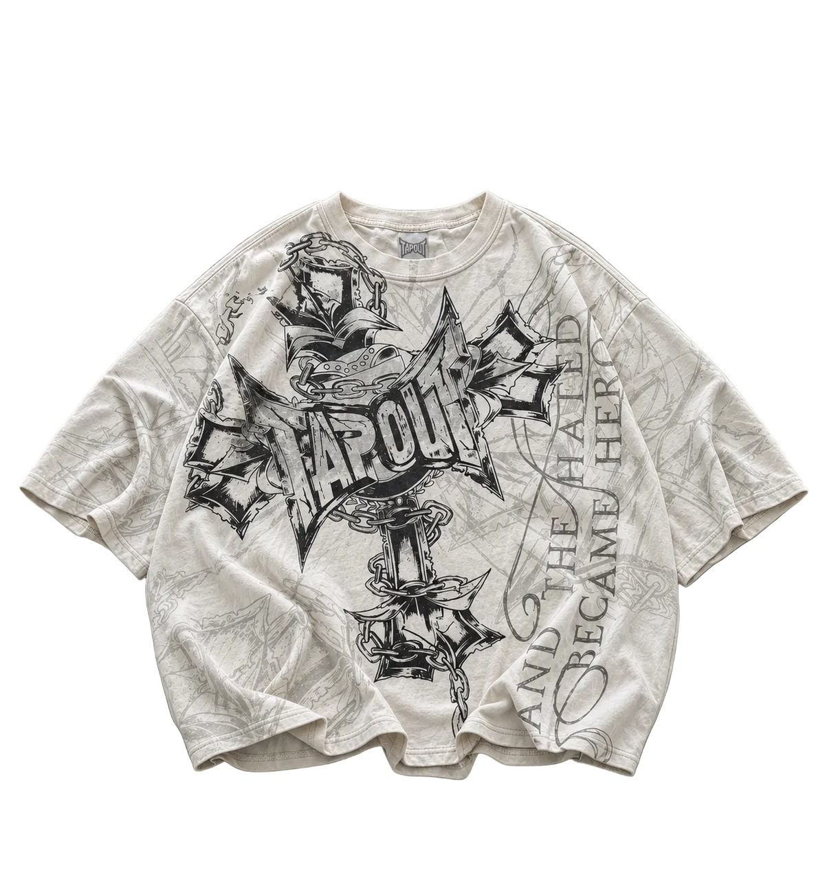TAPOUT CHAIN CROSS TEE
