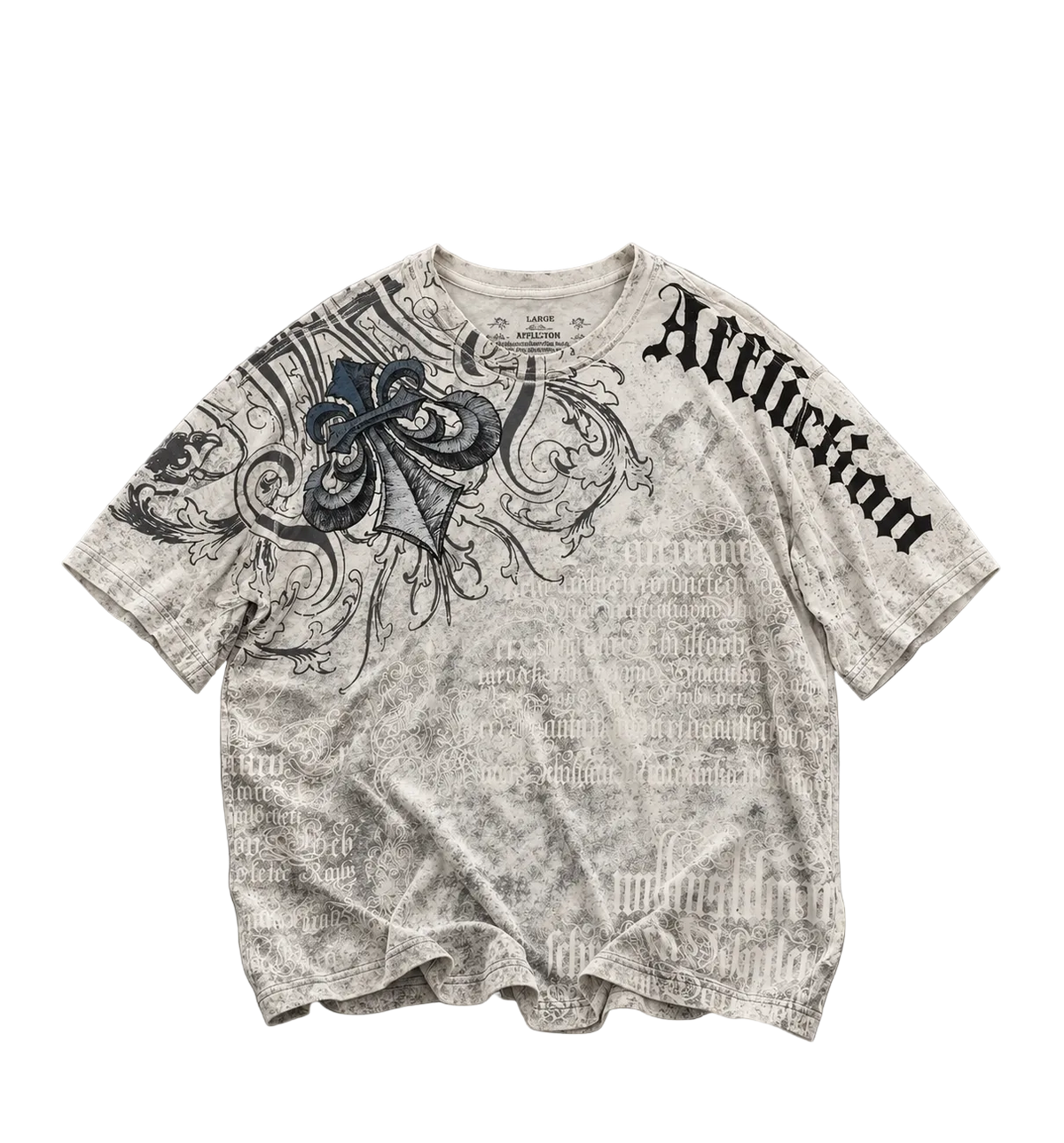 AFFLICTION GHOST SCRIPT FLEUR TEE