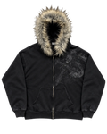 SHADOW SKULL FUR HOODIE