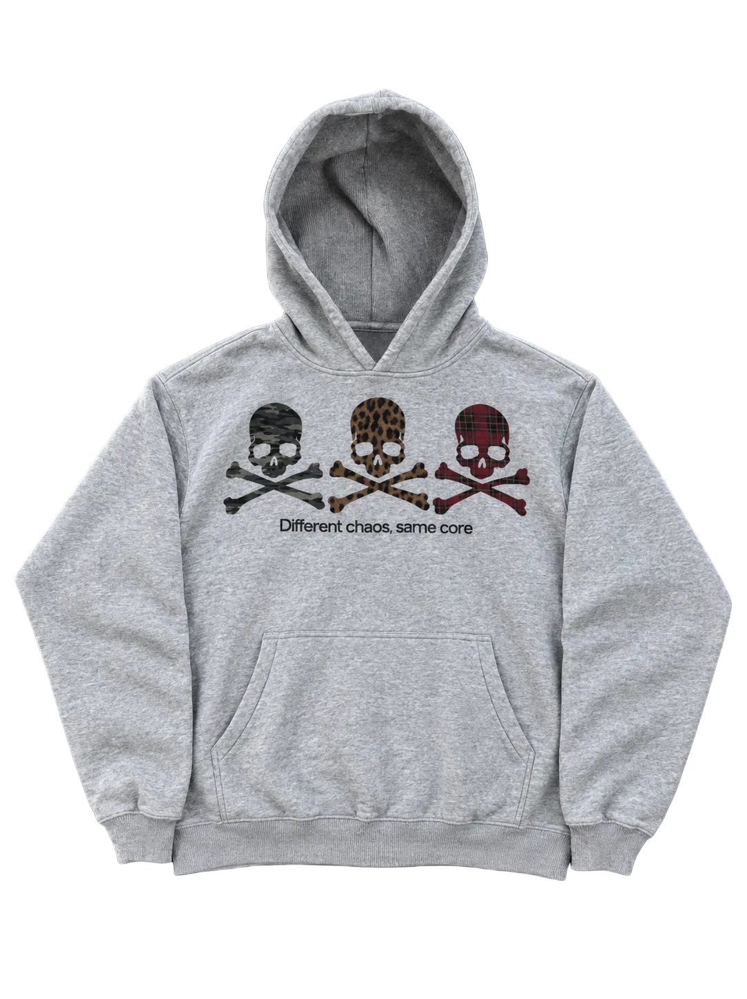 TRIPLE CHAOS SKULL HOODIE