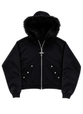 MIDNIGHT CROSS FUR ZIP-UP