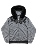 CROSS CHAIN FUR ZIP-UP