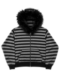 SHADOW STRIPE FUR ZIP-UP