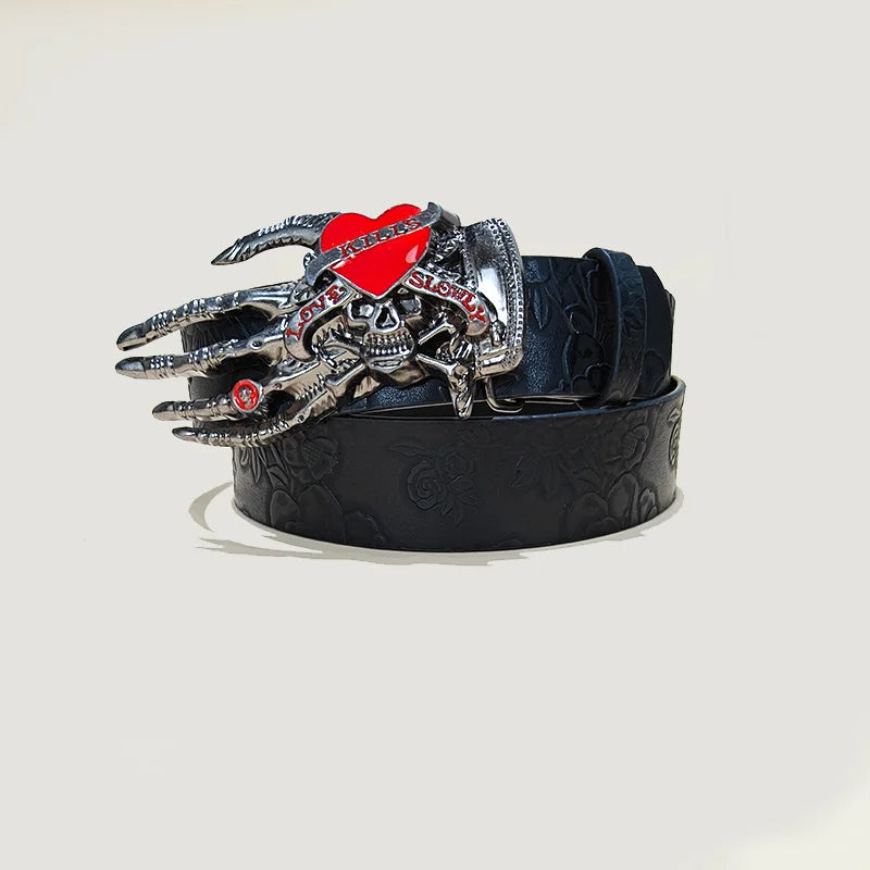 LOVE KILLS SKELETON BELT
