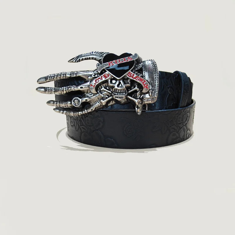 LOVE KILLS SKELETON BELT